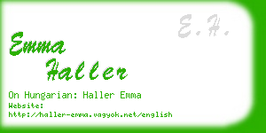 emma haller business card